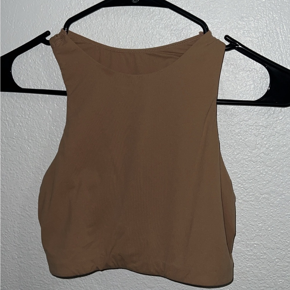 Women's Tan Sleeveless Top